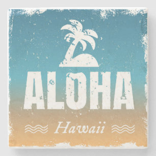 Retro Aloha Hawaii Steinuntersetzer
