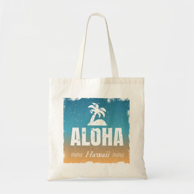Retro Aloha Hawaii Tragetasche (Vorne)
