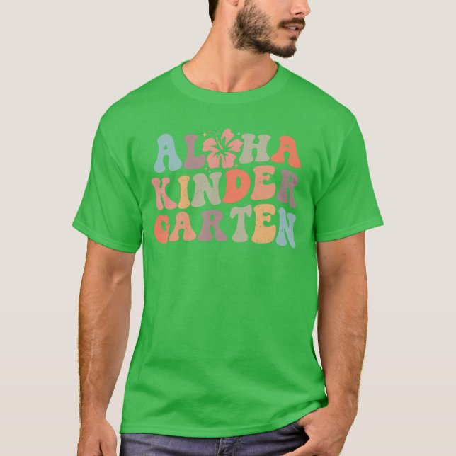 Retro Aloha Kindergarten Teacher Life Summer Beach T-Shirt (Vorderseite)