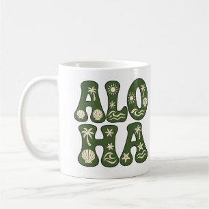 Retro-Aloha-Tropische-Strand-Ästhetik individuell Kaffeetasse