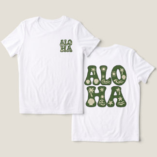 Retro-Aloha-Tropische-Strand-Ästhetik individuell Tri-Blend Shirt