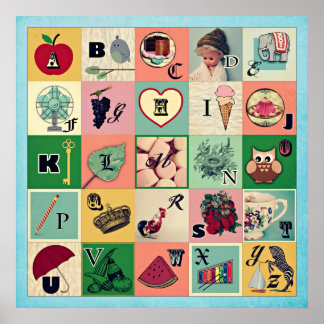 Retro Alphabet Poster