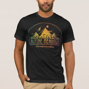 Retro Alpi Wiesen Skiabenteuer Gewartet T-Shirt