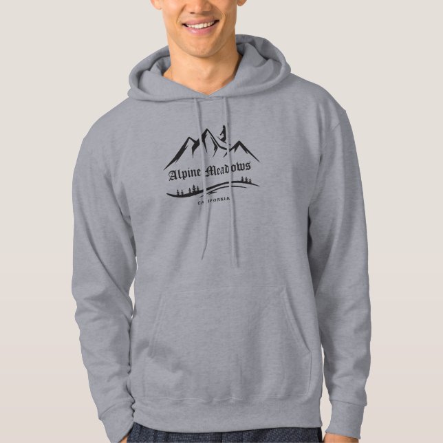Retro Alpin Bergsee-Zauber im Val Piora Hoodie (Vorderseite)
