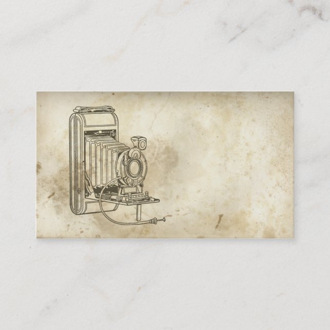 Retro Alt modische Filmkamera Business Card Visitenkarte (Vorderseite)