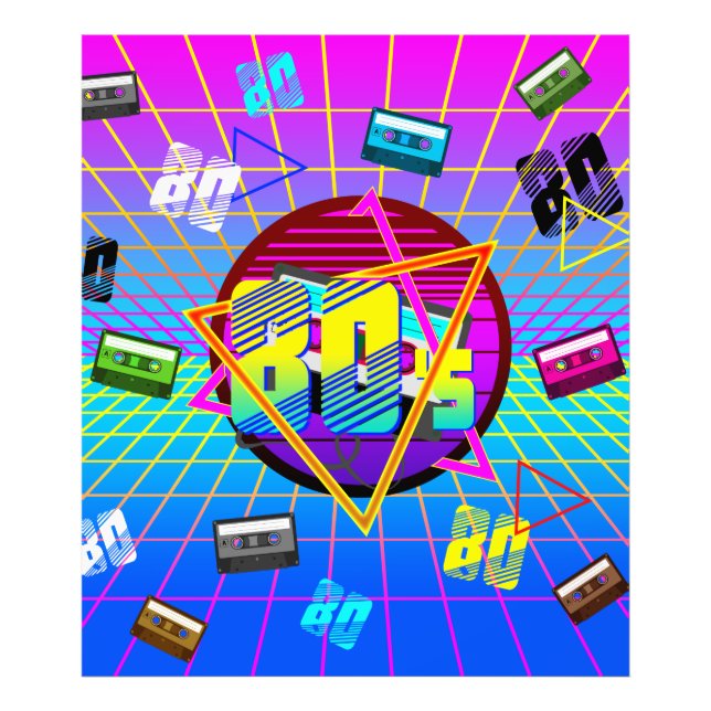 RETRO-ALTE SCHULE DER 80er Jahre Fotodruck (Vorne)