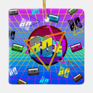 RETRO-ALTE SCHULE DER 80er Jahre Keramikornament