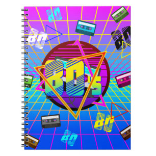 RETRO-ALTE SCHULE DER 80er Jahre Notizblock