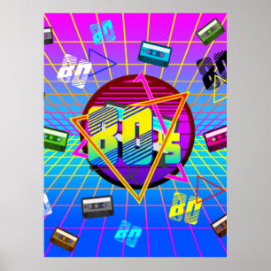 RETRO-ALTE SCHULE DER 80er Jahre Poster