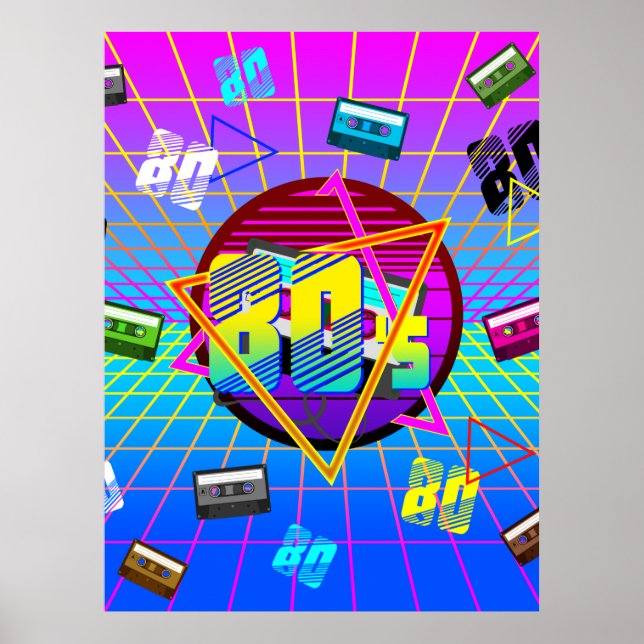 RETRO-ALTE SCHULE DER 80er Jahre Poster (Vorne)