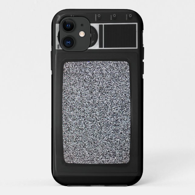 Retro altes Fernsehen mit statischem Schirm Case-Mate iPhone Hülle (Rückseite)