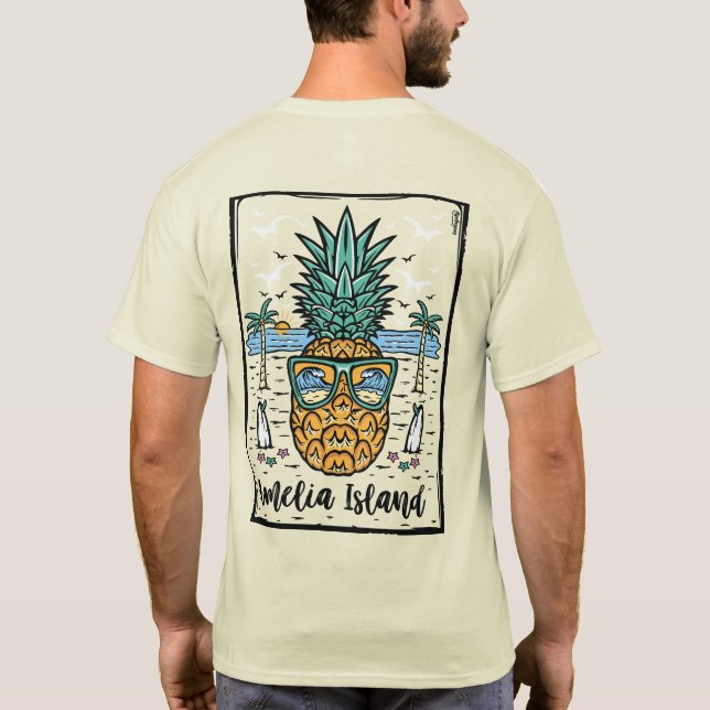 Retro Amelia Island Beach T-Shirt (Rückseite)