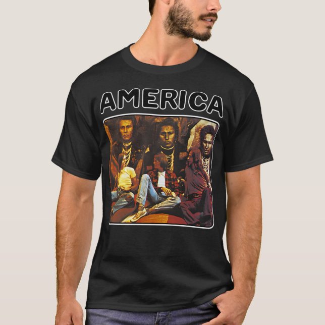 Retro America Band Rock-Geschenk für Fans T-Shirt (Vorderseite)