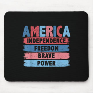 Retro America Independence Freedom Brave Usa 4. O Mousepad