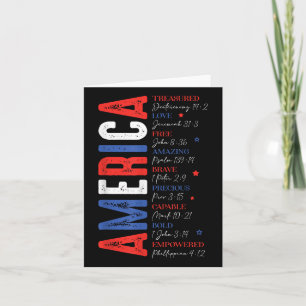 Retro America Treasured Free Brave 4. Juli Männer Karte