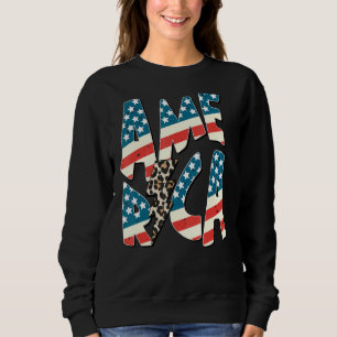 Retro America Usa Flaggenblitz Bolt Patriotic 4t Sweatshirt