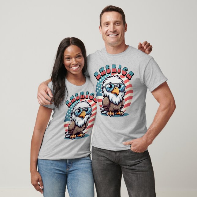 Retro American Bald Eagle T-Shirt (Unisex)
