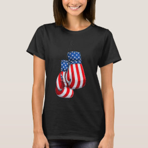 Retro American Boxing Boxhandschuhe Boxer USA Vint T-Shirt