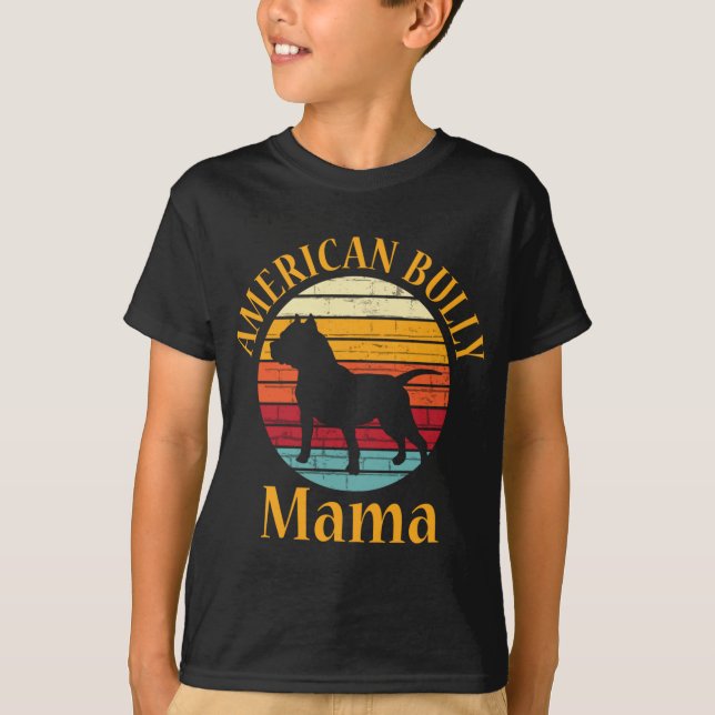 Retro American Bull Dog Mama Bulldog Lover Bully M T-Shirt (Vorderseite)