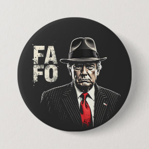Retro American Donald Trump FAFO USA Flag Patriot Button