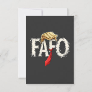 Retro American Donald Trump FAFO USA Flag Patriot Dankeskarte