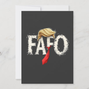 Retro American Donald Trump FAFO USA Flag Patriot Feiertagskarte