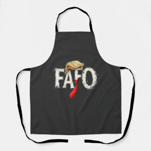 Retro American Donald Trump FAFO USA Flag Patriot Schürze