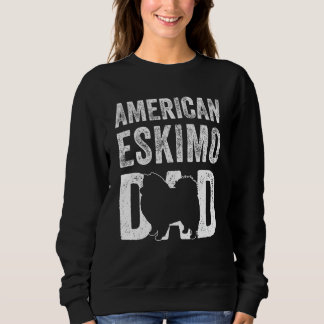 Retro American Eskimo Dad Papa Vatertag Hund Si Sweatshirt