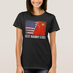Retro American Flag China Flag Best Gny Ever Flag T-Shirt