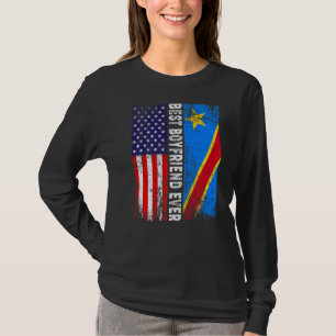 Retro American Flag Congo Flag Bester Freund je T-Shirt