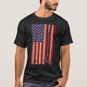 Retro American Flag Golf 4. Juli Patriotic Gol T-Shirt