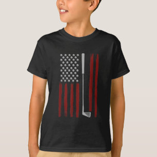 Retro American Flag Golf Geschenk für Golfer Funny T-Shirt