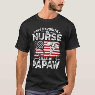 Retro American Flag Meine Lieblings-Krankenpflege T-Shirt