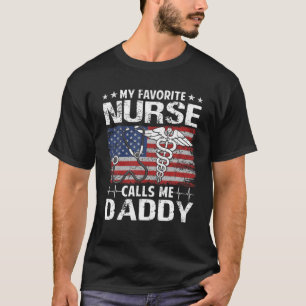 Retro American Flag Meine Lieblings-Krankenschwest T-Shirt