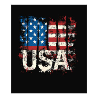 Retro American Flag USA 4. Juli Fotodruck