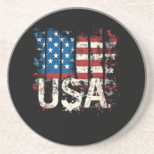 Retro American Flag USA 4. Juli Getränkeuntersetzer