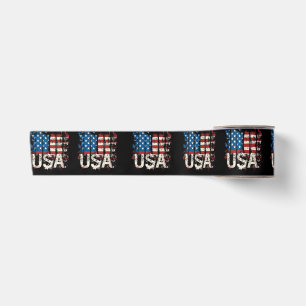 Retro American Flag USA 4. Juli Satinband