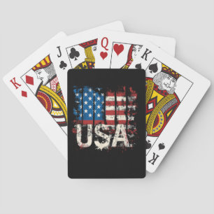 Retro American Flag USA 4. Juli Spielkarten