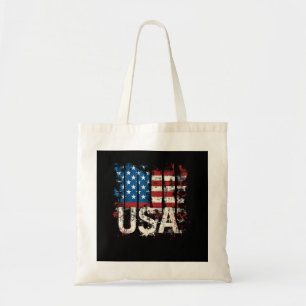 Retro American Flag USA 4. Juli Tragetasche