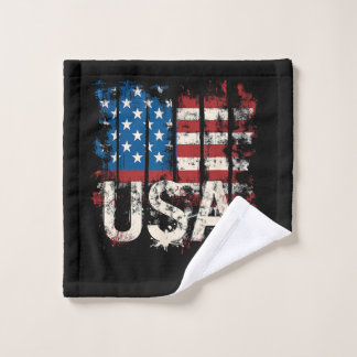 Retro American Flag USA 4. Juli Waschlappen