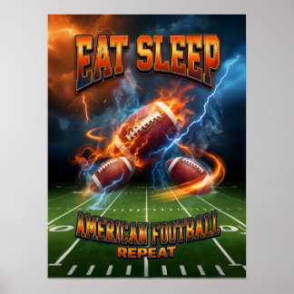 Retro American Football Bootleg Poster