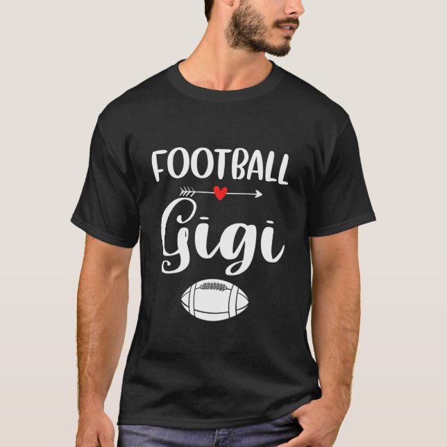 Retro American Football Gigi Funny Sports Football T-Shirt (Vorderseite)
