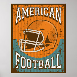 Retro American Football Poster