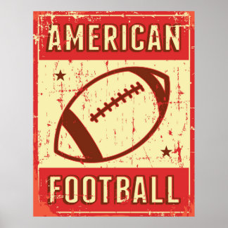 Retro American Football Poster