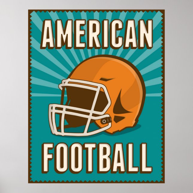 Retro American Football Poster (Vorne)