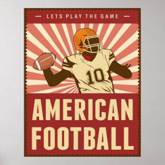 Retro American Football Poster