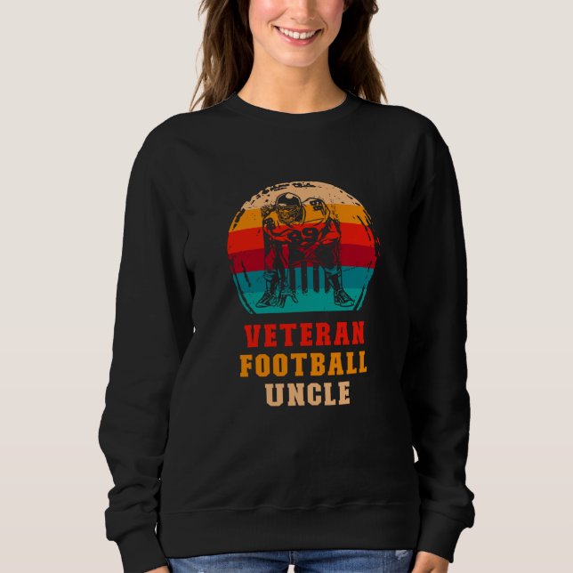 Retro American Football Veteran Vintage Football U Sweatshirt (Vorderseite)