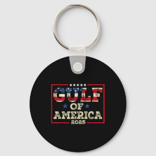 Retro American Gulf Est 2025 US-amerikanische Flag Schlüsselanhänger