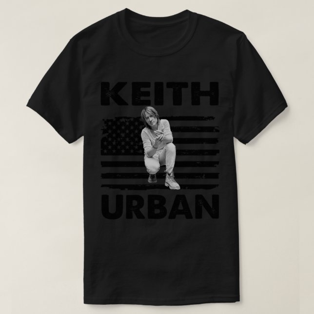 Retro American Keith Flag Urban Music Gift Essenti T-Shirt (Design vorne)