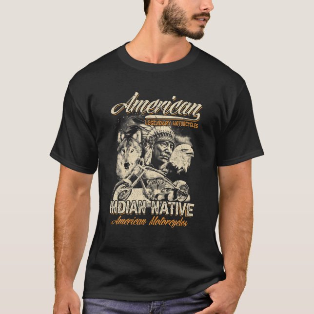 Retro American Legendary Motorräder Indian Old Bi T-Shirt (Vorderseite)